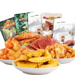 【三只松鼠_肉类零食大礼包500g】网红小吃吃货组合混装一整箱